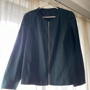 Dark green zipper jacket